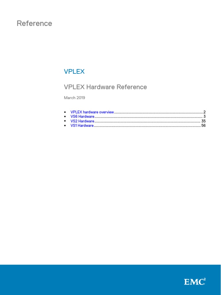 Vplex P Hardware Reference v4 PDF | PDF | Digital Technology | Computing