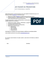 Formular pagină de prezentare (GDPR)