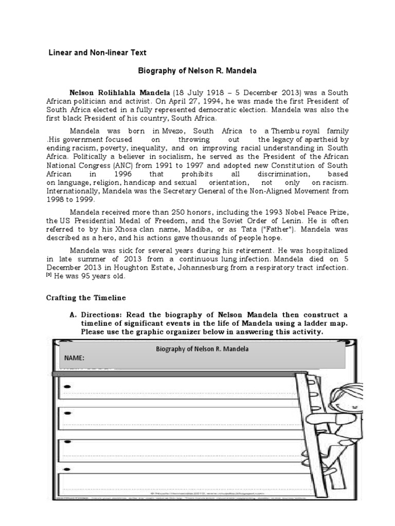 Linear and non linear text pdf nelson mandela