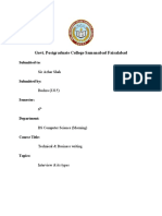 Govt. Postgraduate College Samanabad Faisalabad: Submitted To