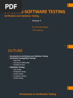 Swe2005-Software Testing: Verification and Validation Testing