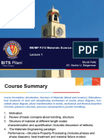 BITS Pilani: ME/MF F213 Materials Science and Engineering