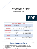 Equation of A Line: Engr. Renato S. David, MSCE