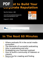 Download Podcast to Build Your Corporate Reputation by Neville Hobson SN4759990 doc pdf