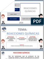 QUIMICA3°-1-REACCIONES QUÍMICAS