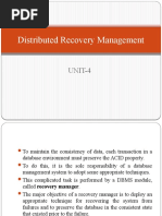 Distributed Recovery Management: UNIT-4