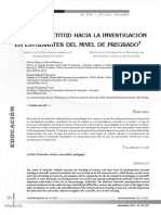 Indice Actitudinal Hacia La Investigación en Estudiantes