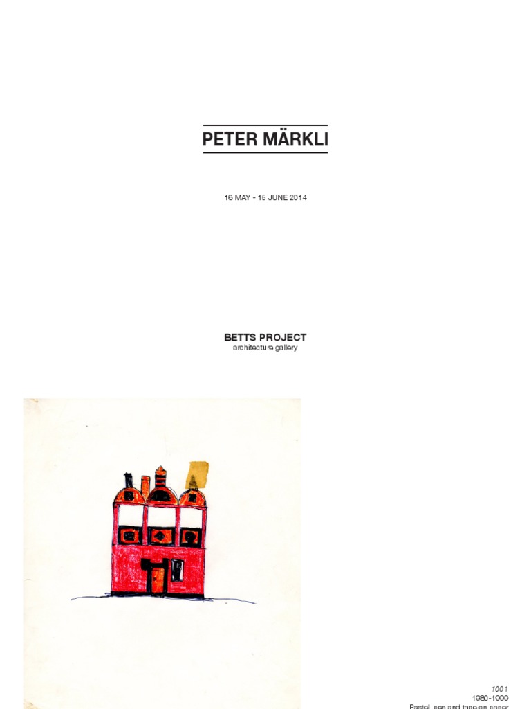 Peter Märkli: Drawings 1980-2013 | PDF | Art Materials | Art Media