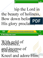 Worship the Lord in Beauty of Holiness Hymn