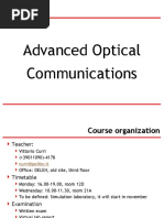 Advanced Optical Communications