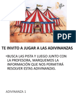 Adivinanzas del circo y sus artistas