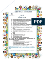 Lista de Utiles Preescolar 2019