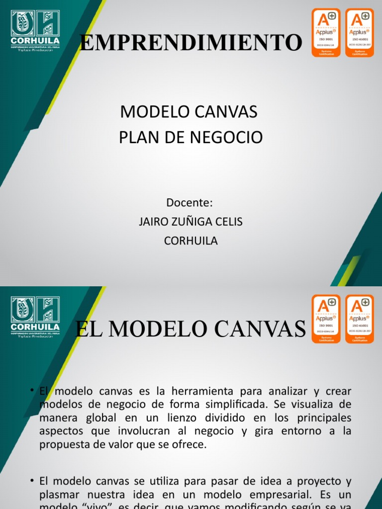 Modelo Canvas para Emprendimiento | PDF | Modelo de negocio | Cliente