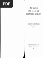 Koopmans 1957 Three Essays On The State of Economic Science (Essay 1) PDF