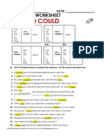 CAN Could: Grammar Worksheet