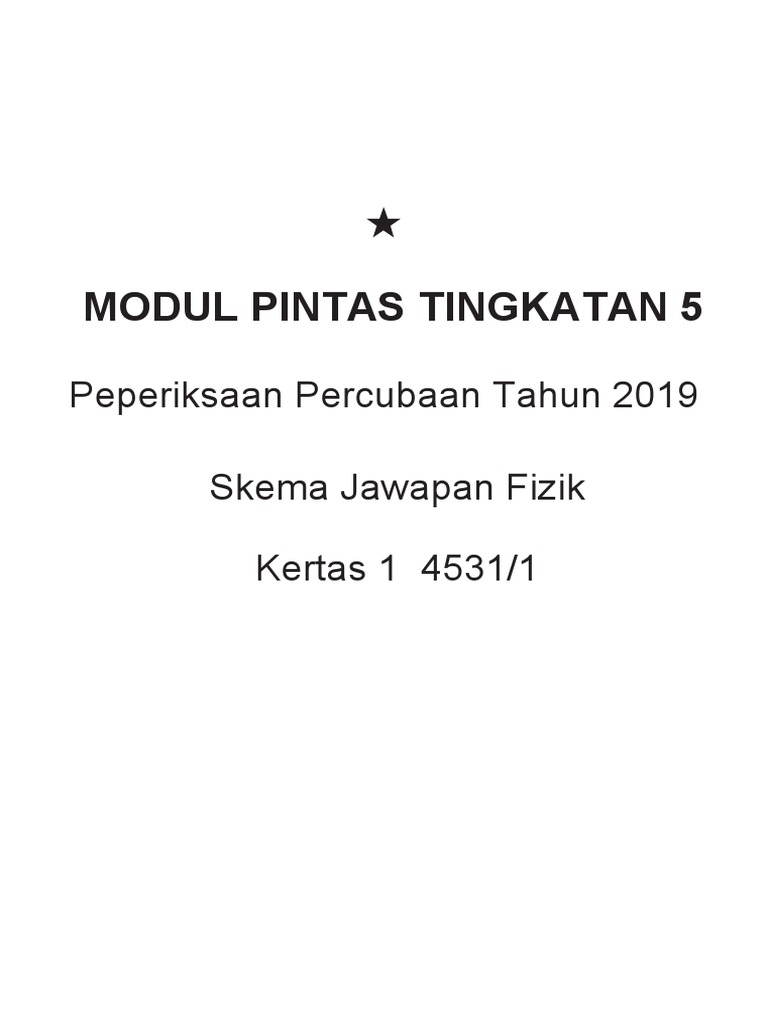 Skema Fizik K1 Trial Spm Selangor 2019 Pdf Pdf
