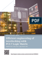 Efficient Engineering of Interlocking With PCS 7 Logic Matrix