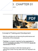 MGT 423 Chapter 1 - Training in Organization