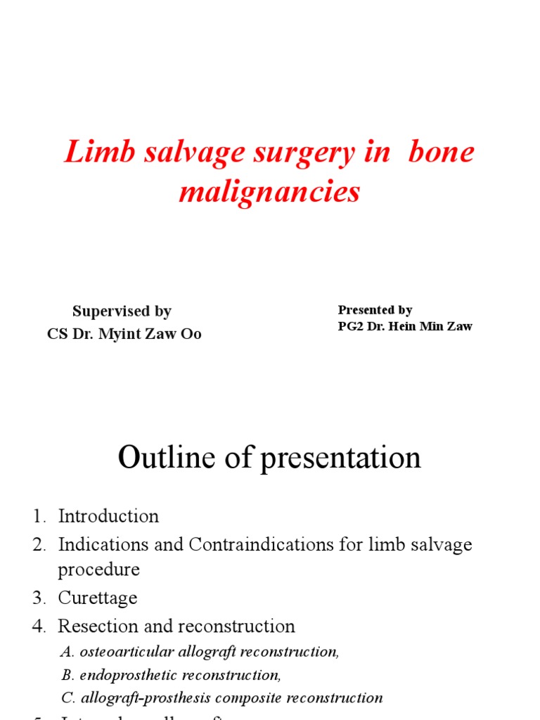 Advances in Limb Salvage Surgery: A Comprehensive Review of Surgical ...