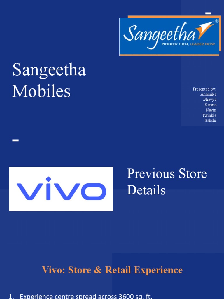 Sangeetha Mobiles Presented By Anamika Bhavya Karina Navin Twinkle Sakshi PDF Retail