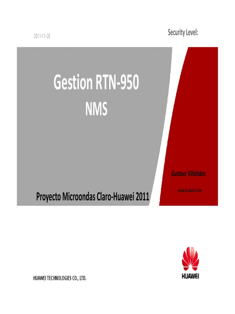 Configuración del RTN-950 NMS Huawei | PDF | Comunicación por medio de ...
