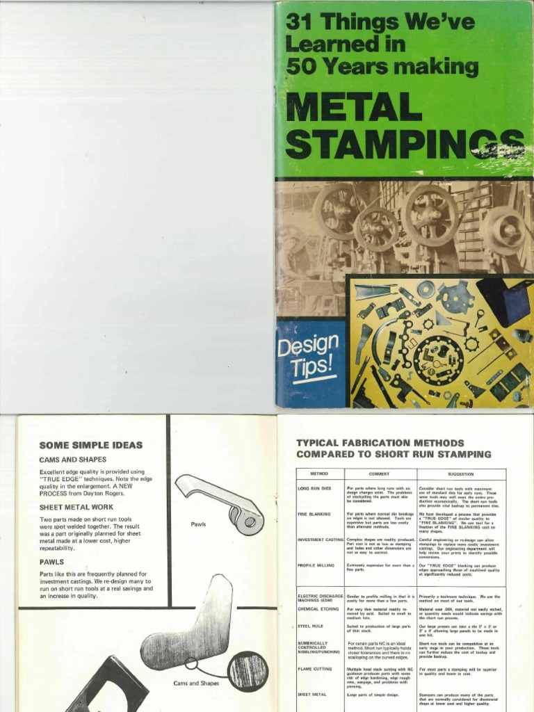 Metal Stamping design tips