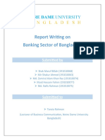 Report Writing On Banking Sector of Bangladesh: Submitted by