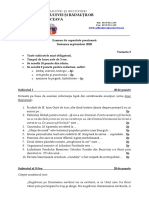 Subiecte Capacitate Preoteasca 2020 PDF