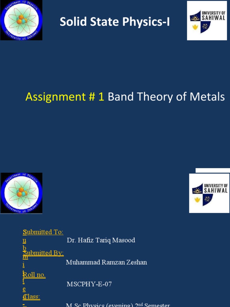 Band Theory of Metals Explained | PDF