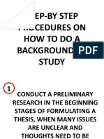 Step-By Step Procedures of Background of Study