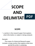 Scope and Delimitation