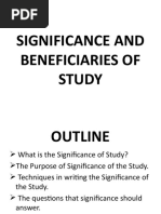 Significance and Beneficiaries of Study