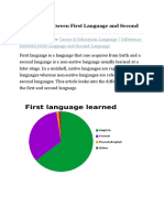 Difference Between First Language and Second Language