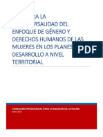 Guía Transversalidad Enfoque Género y Derechos Humanos Mujeres PDF