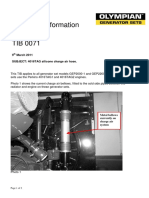 Olympian Technical Information Bulletin TIB 0071: 9 March 2011 SUBJECT: 4016TAG Silicone Charge Air Hose