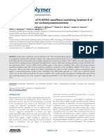 Antimicrobial Activity of PLA - PEG Nanofibers Containing Terpinen-4-Ol Against Aggregatibacter Actinomycetemcomitans PDF