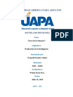 Tarea de La Semana I - Evaluación de La Inteligencia - Franyeli Peralta Valdez