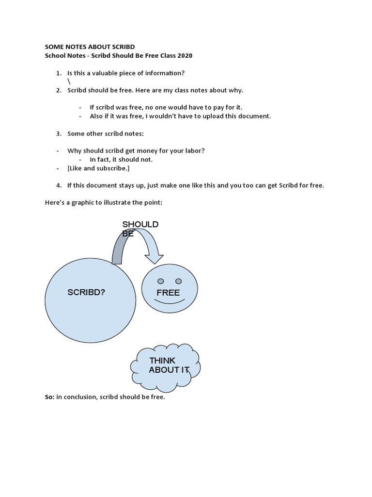 Scribd Should Be Free: Class Notes | PDF