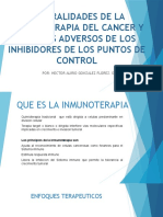 Generalidades de La Inmunoterapia Del Cancer y Efectos Adversos de Los Inhibidores de Los Puntos de Control