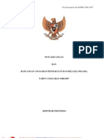 Nota Keuangan Dan RAPBN Th. 1986-1987
