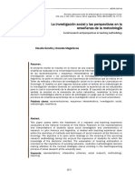 La Investigación Social y Las Perspectivas en La Enseñanza de La Metodología