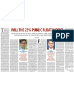 Will a 25% public float requirement achieve its goals