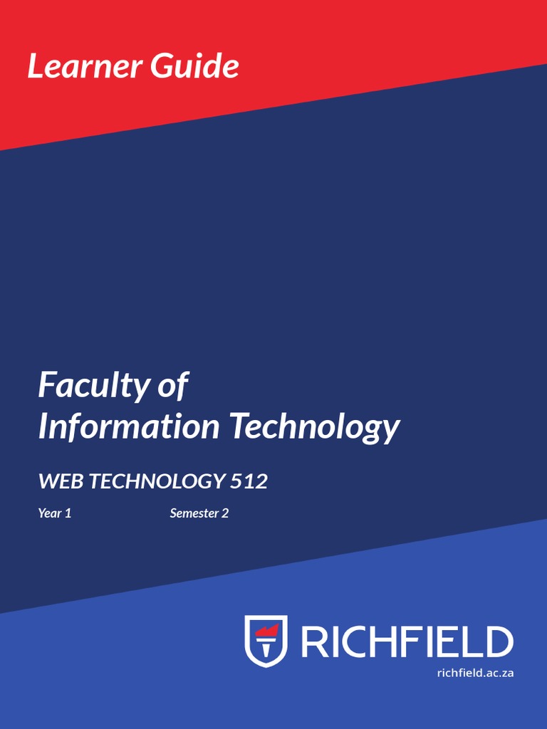 Study Guide - WEB TECH 512 2020 PDF | PDF | Html Element | Dynamic Web Page