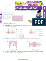 Ejercicios Con Áreas para Cuarto Grado de Primaria