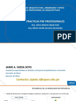 Practicas Pre Profesionales: Facultad de Arquitectura, Urbanismo Y Artes Escuela Profesional de Arquitectura