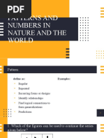 Patterns and Numbers in Nature and The World