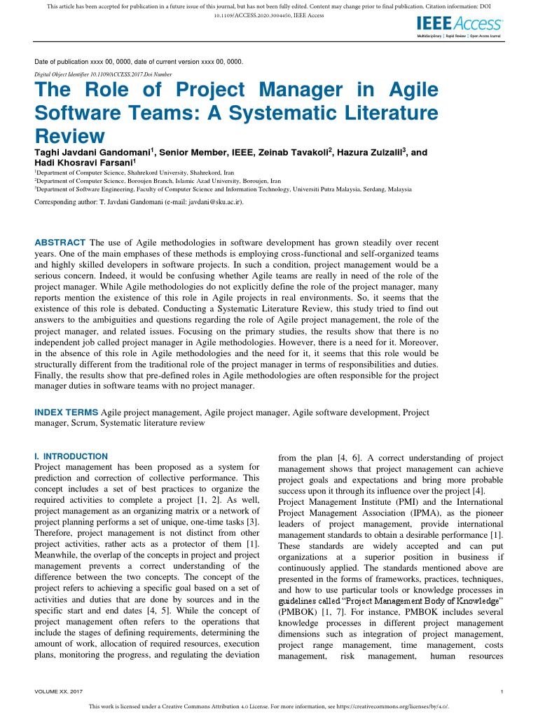 Agile Project Manager's Role Explained | PDF | Agile Software ...