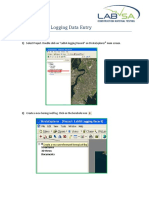 Manual For Soil Logging Data Entry: 1) Select Project. Double Click On "Labsa Logging Record" On Strataexplorer