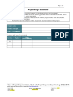 Template Client Project Scope Statement