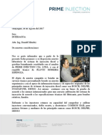 Carta de Presentacion Prime Injection Cia. Ltda - Interagua